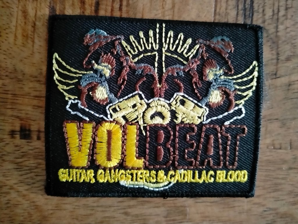 Volbeat Vol Beat Guitar Gangsters logo patch embleem, Ophalen of Verzenden, Nieuw, Kleding
