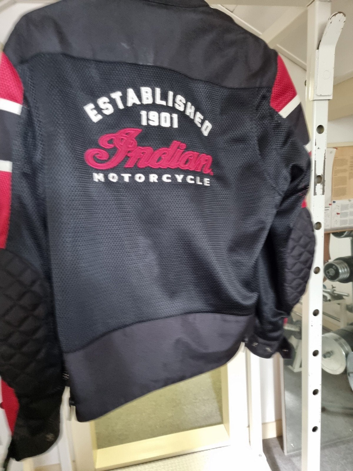 Indian Motorcycle textiel motorjas - Zwart/Rood, Indian Motorcycle, Jas | textiel, Heren, Ophalen of Verzenden