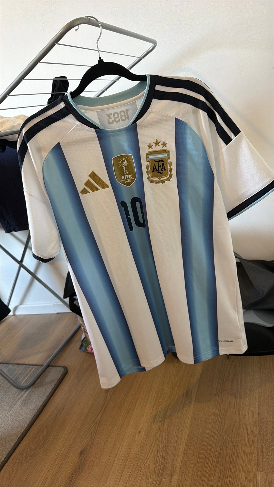 Messi  argentinië shirt origineel adidas maat L, Verzamelen, Ophalen of Verzenden, Zo goed als nieuw, Buitenlandse clubs, Shirt