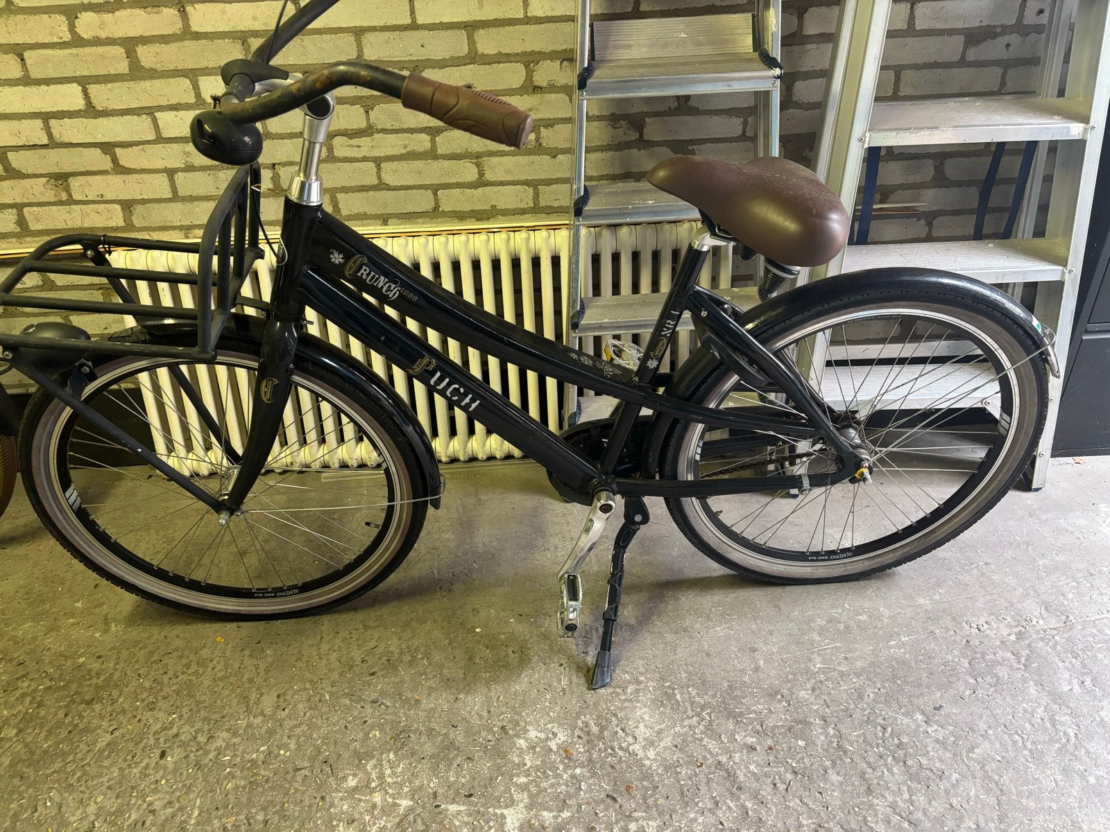 Puch Crunch damesfiets met voordrager - gebruikt, Terugtraprem, Gebruikt, 56 cm of meer, Ophalen