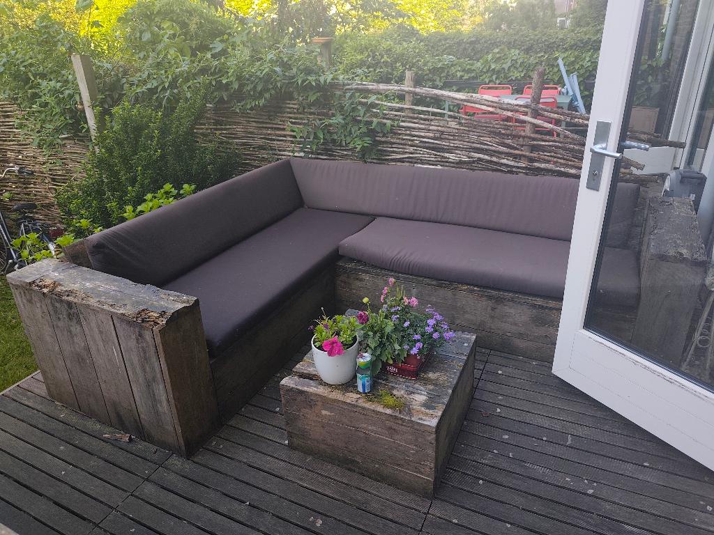 Gratis steiger hout tuin bank, Ophalen, Gebruikt, Hout