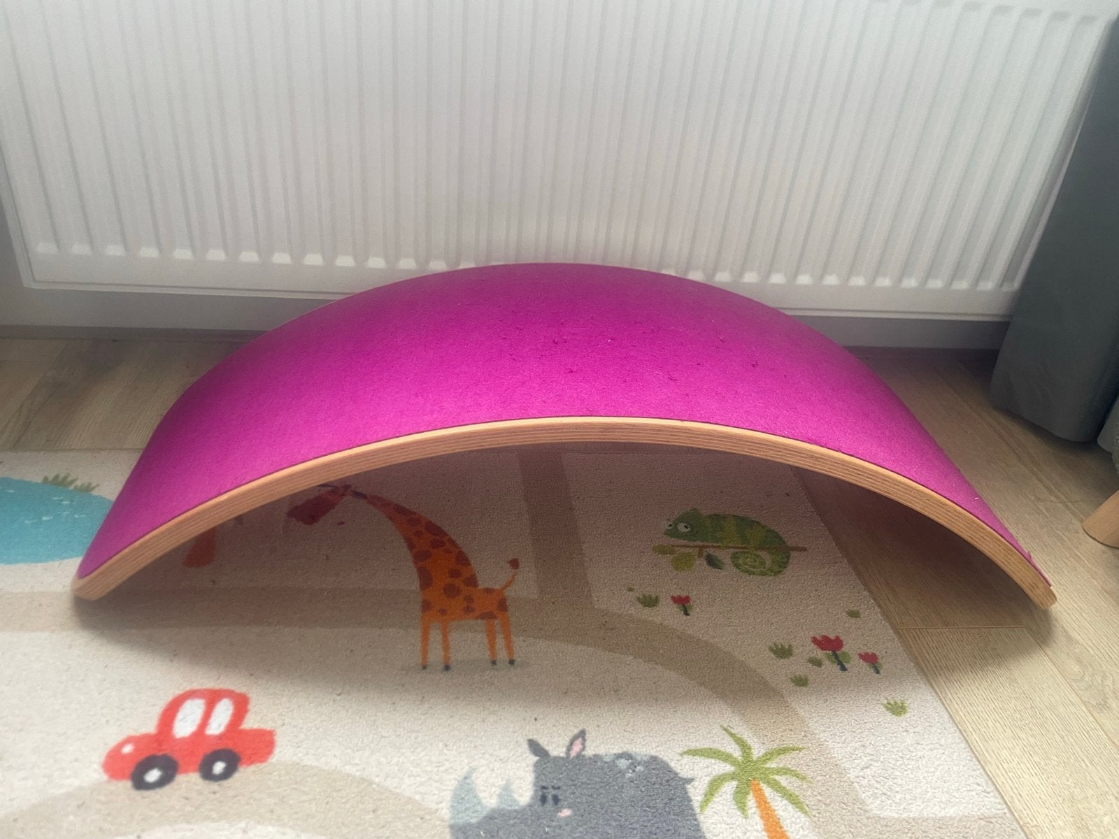 Wobbel Board met vilt - roze/paars, Ophalen of Verzenden, Zo goed als nieuw, Rij- of Hobbelspeelgoed