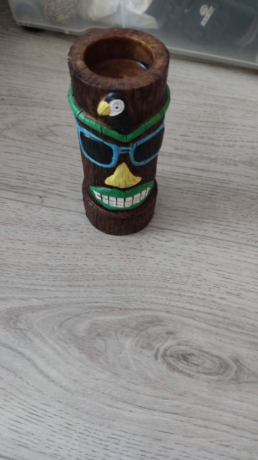 Totem waxinelichthouder, Ophalen of Verzenden, Zo goed als nieuw, Bruin, Waxinelichthouder