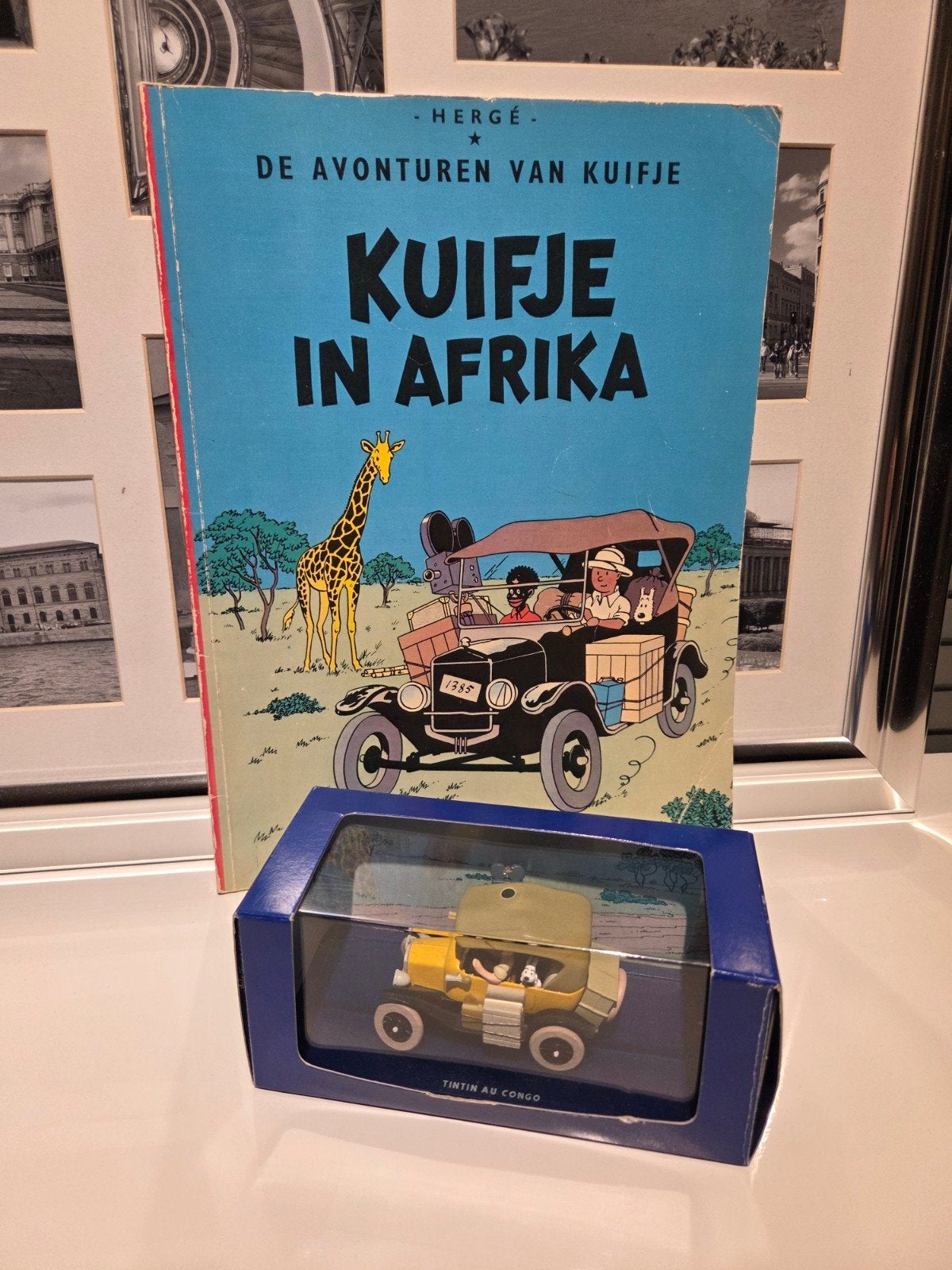 Kuifje in Afrika Ford T modelauto met boek, Ophalen of Verzenden, Zo goed als nieuw, Auto's