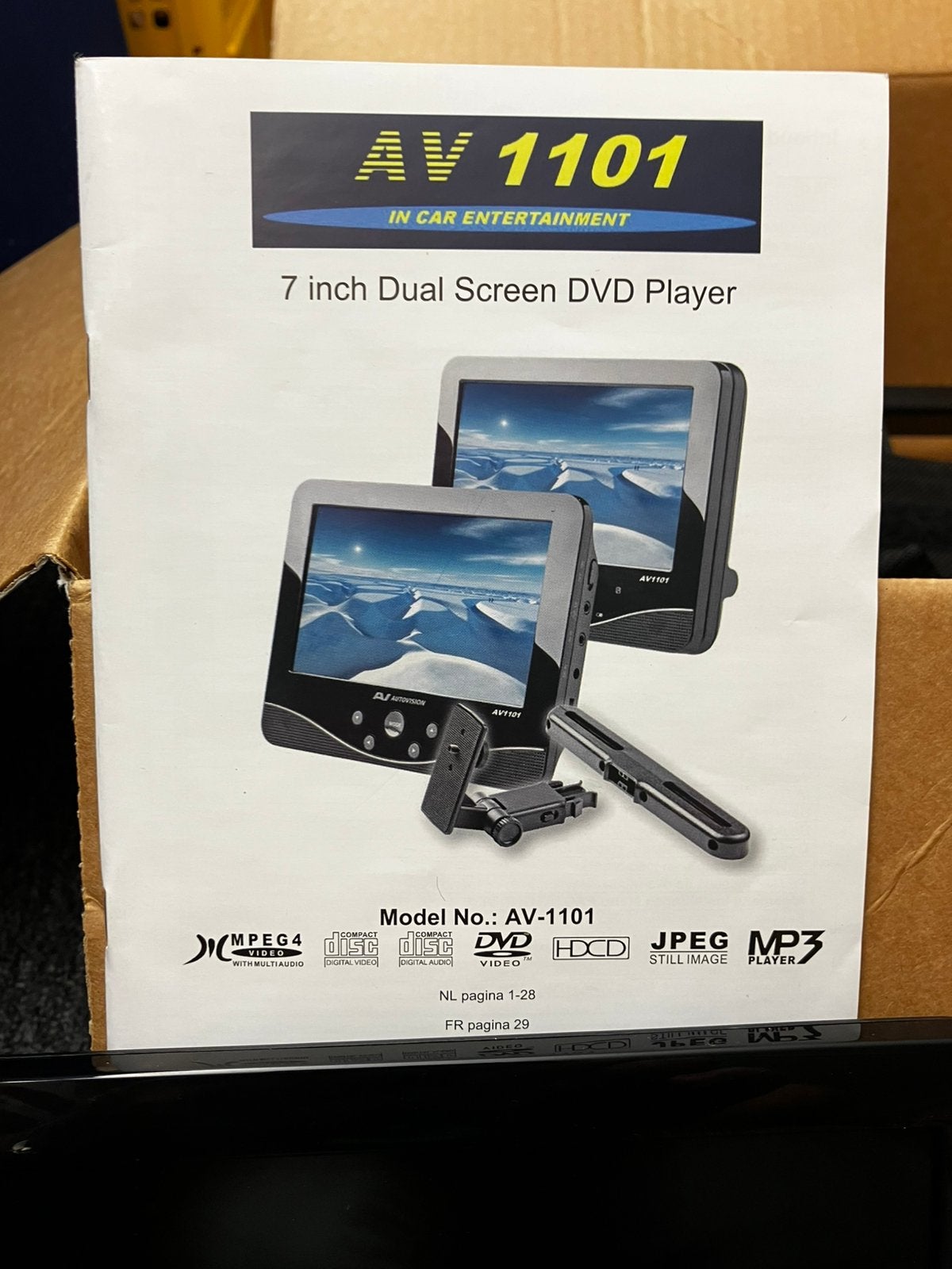 Dvd schermen (autohoofdsteun), Draagbaar, Ophalen of Verzenden, Zo goed als nieuw, Overige merken