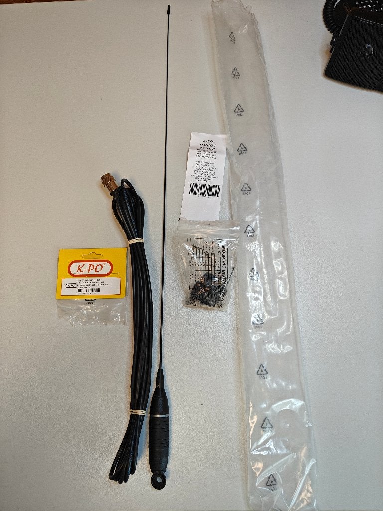 K-PO Omega 27 no ground 27mc antenne 78cm met 5,2 mtr coax, Ophalen of Verzenden, Nieuw, Antenne