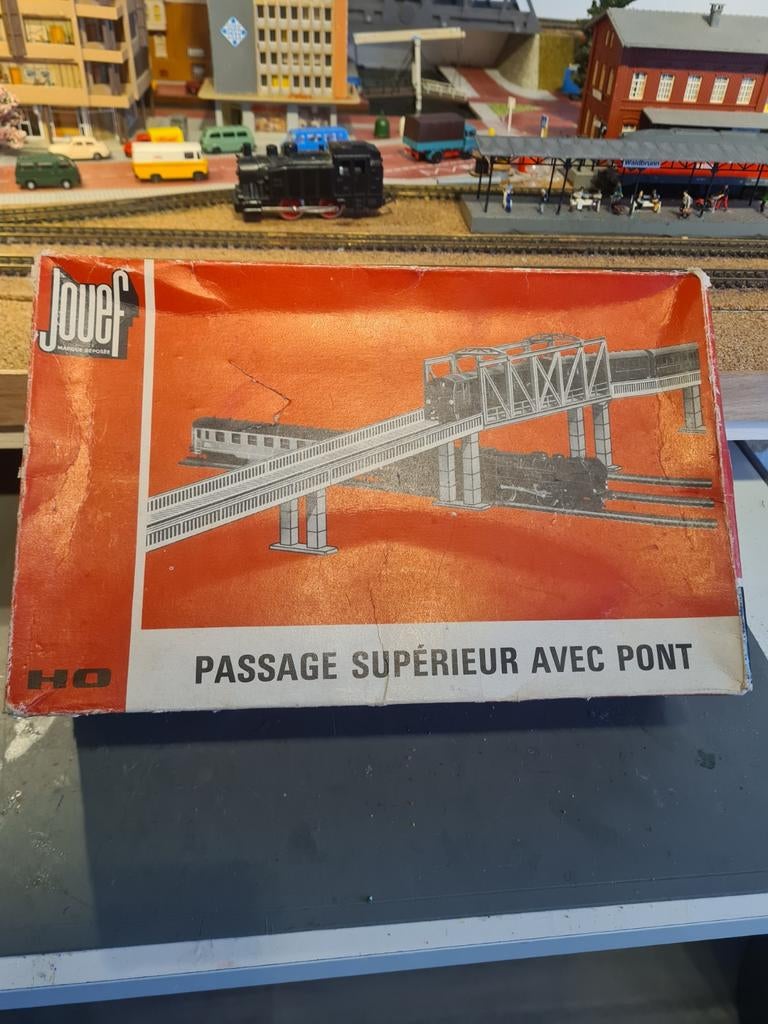 Jouef brug 2673 + op en afritten compleet in doos!, Ophalen of Verzenden, Gelijkstroom, Jouef