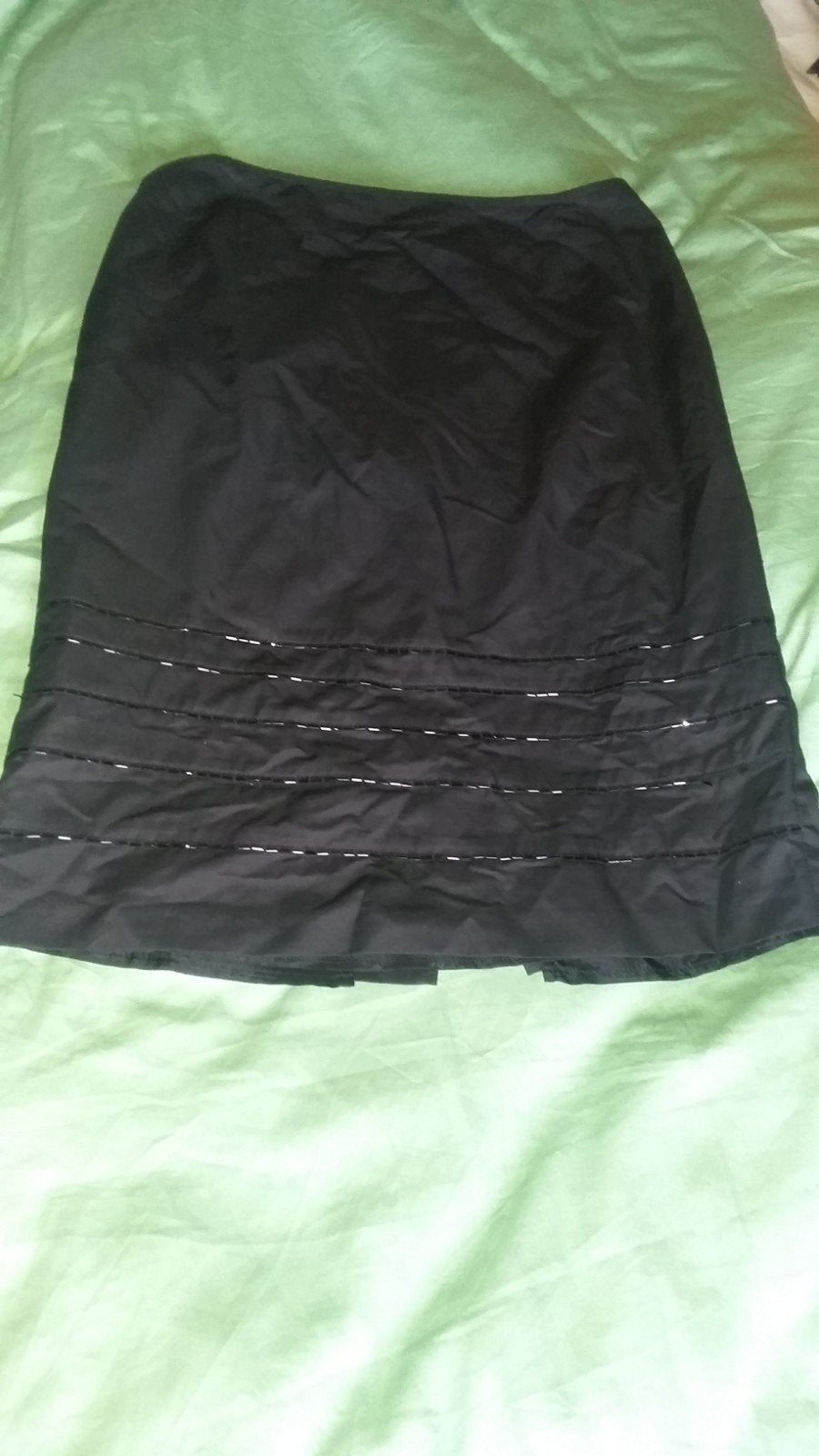 Zwarte nette M rok met kraaltjes!, Ophalen of Verzenden, Gedragen, Maat 38/40 (M), Zwart
