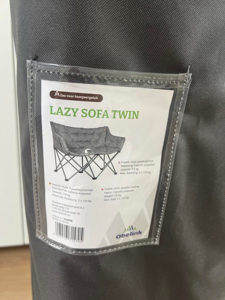 Nieuwe Opvouwbare Campingbank - Lazy Sofa Twin, Ophalen of Verzenden, Nieuw, Campingstoel