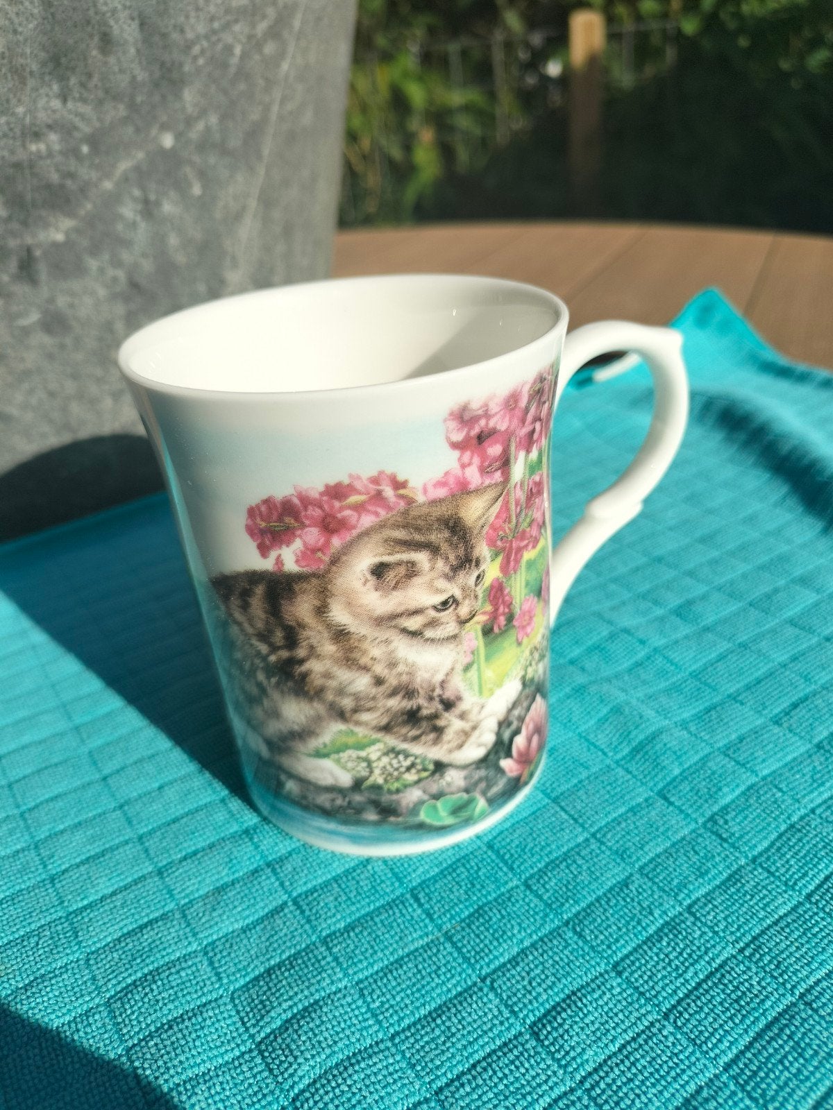 Vintage Brocante Curiosa poes kat beker, Antiek en Kunst, Ophalen of Verzenden