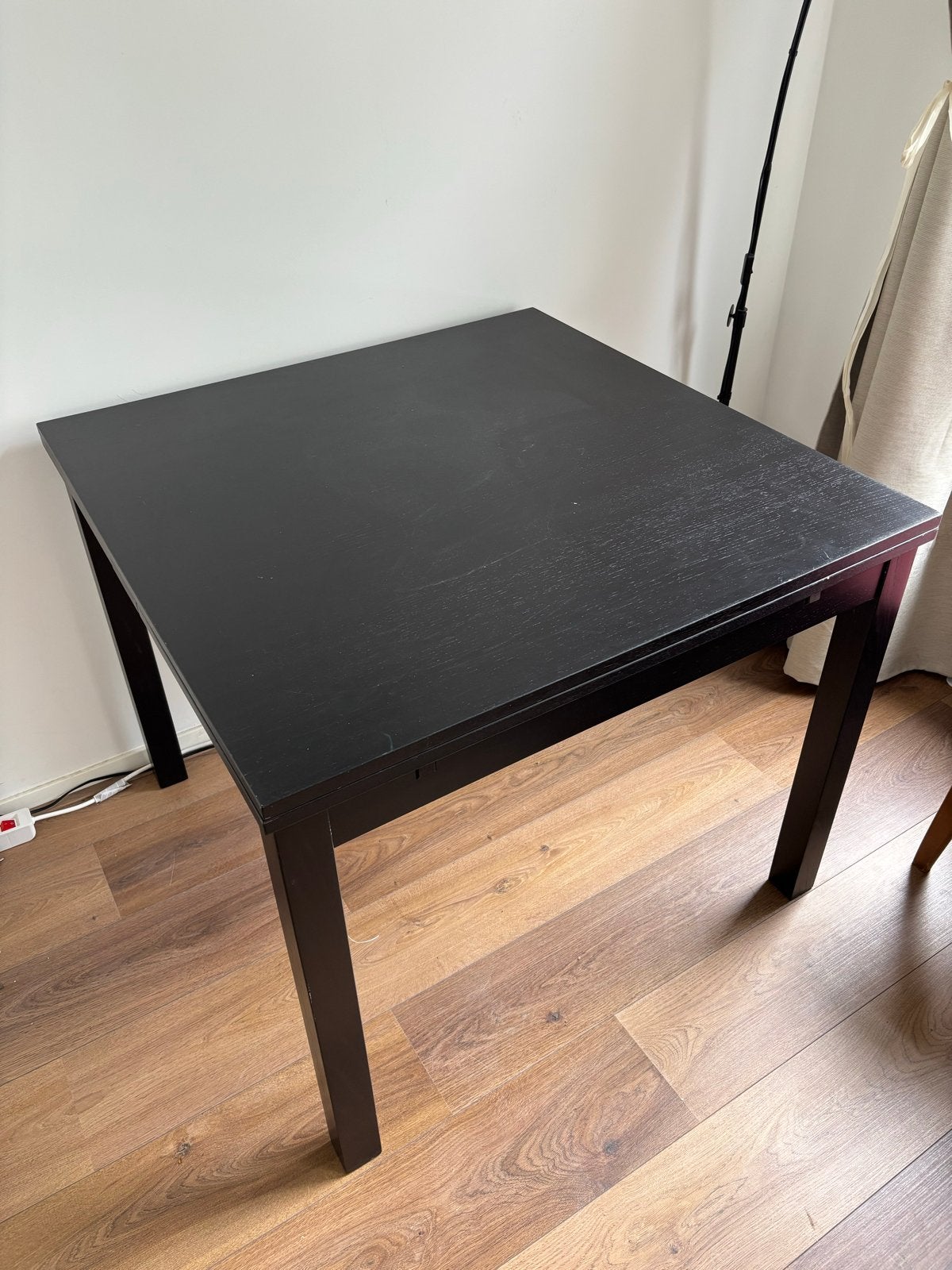 Uitschuifbare IKEA eettafel - Zwart, Ophalen, Gebruikt, 100 tot 150 cm, 50 tot 100 cm