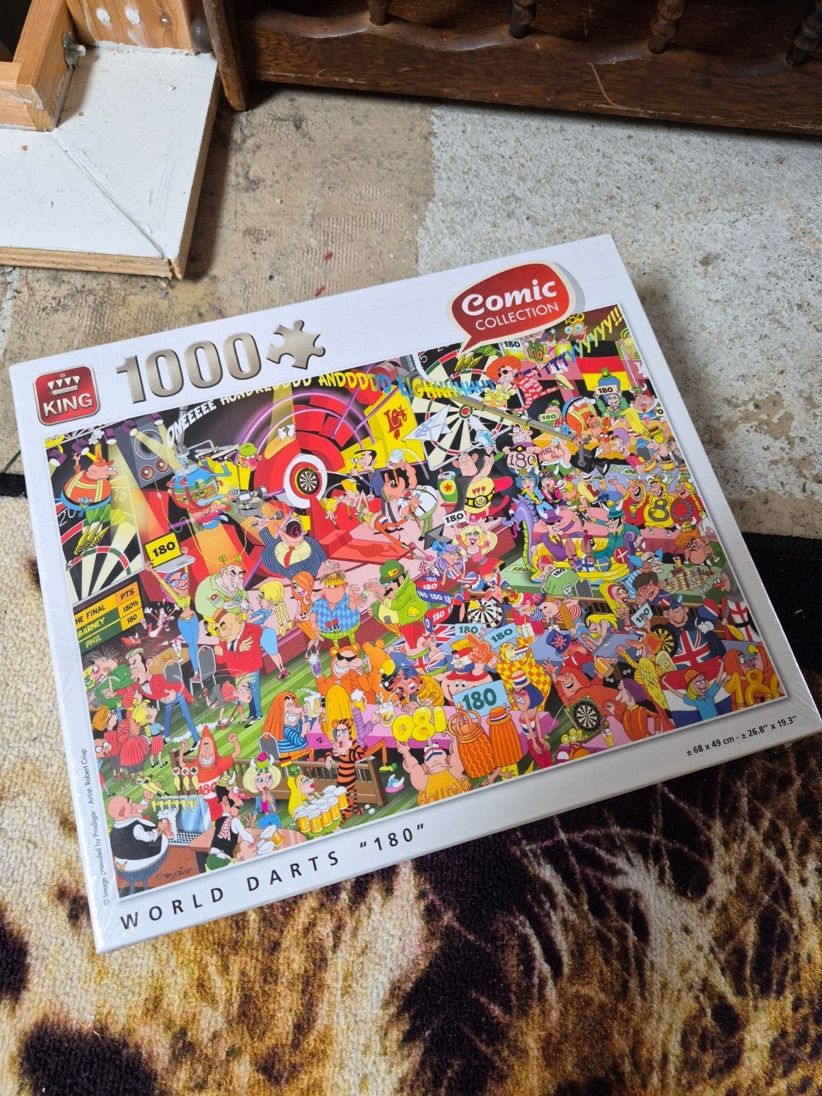 King Comic Collection World Darts 180 Legpuzzel 1000 stukjes, Hobby en Vrije tijd, Denksport en Puzzels, Ophalen of Verzenden