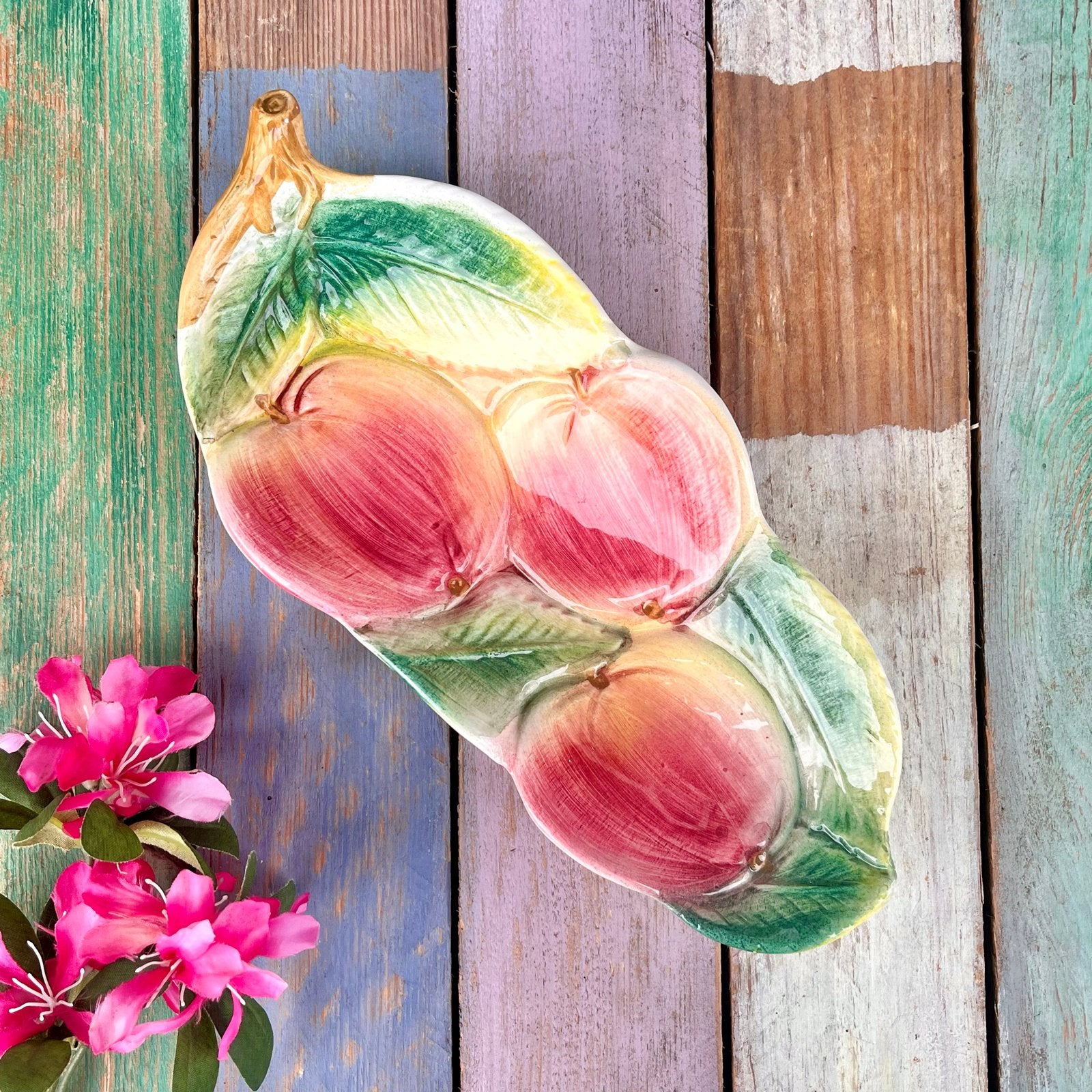 Italiaans Majolica keramiek schaaltje met appels, Antiek en Kunst, Ophalen of Verzenden