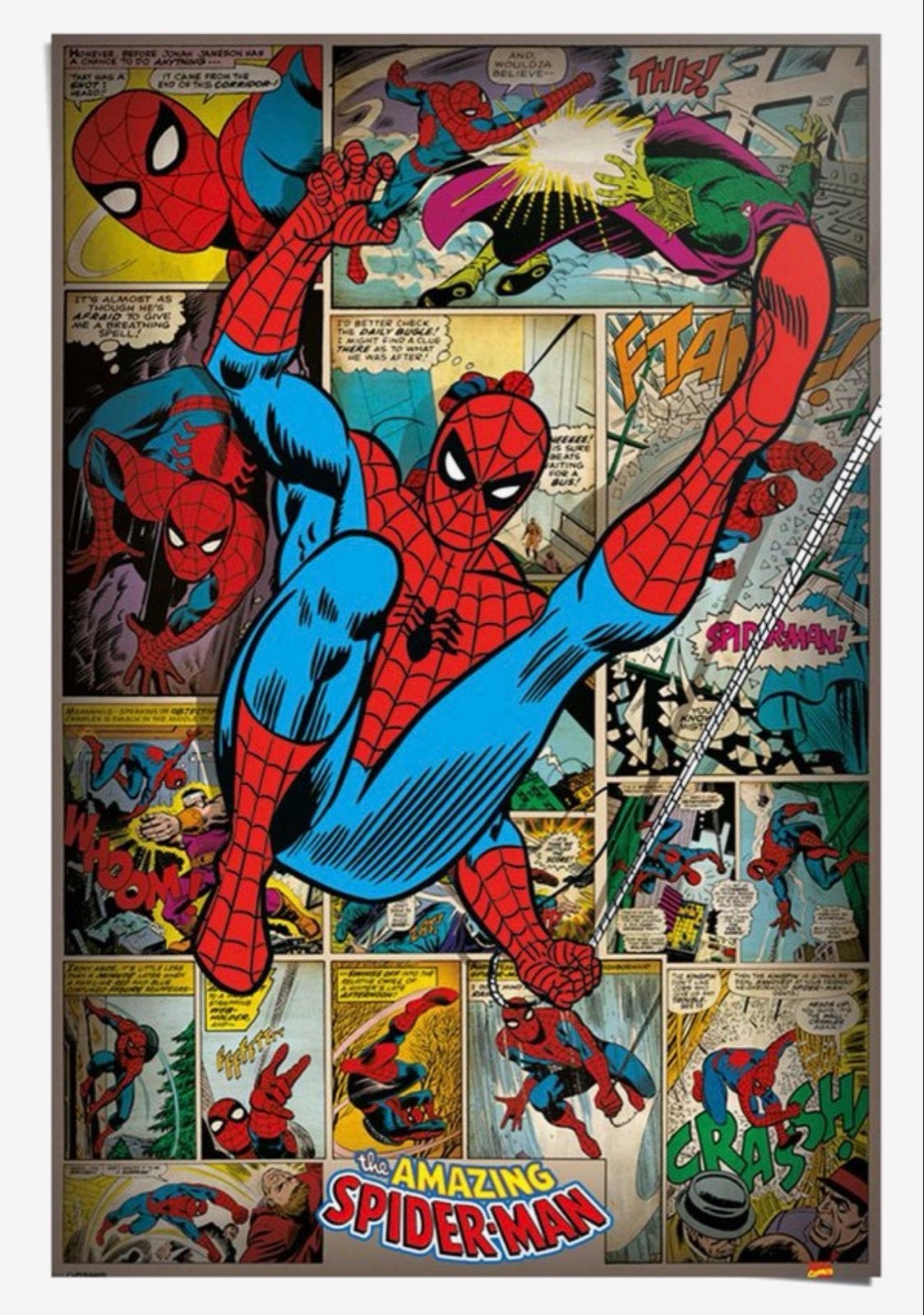 Spider-Man Marvel Comics Poster, Ophalen, Rechthoekig Staand, Deurposter of groter, Nieuw