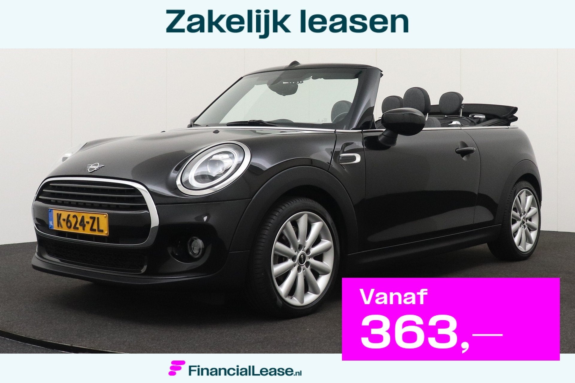MINI Cooper Cabrio Mini 1.5 136 PK Aut. Facelift Navi Climat, Dealer onderhouden, Gebruikt, Euro 6, Cabriolet