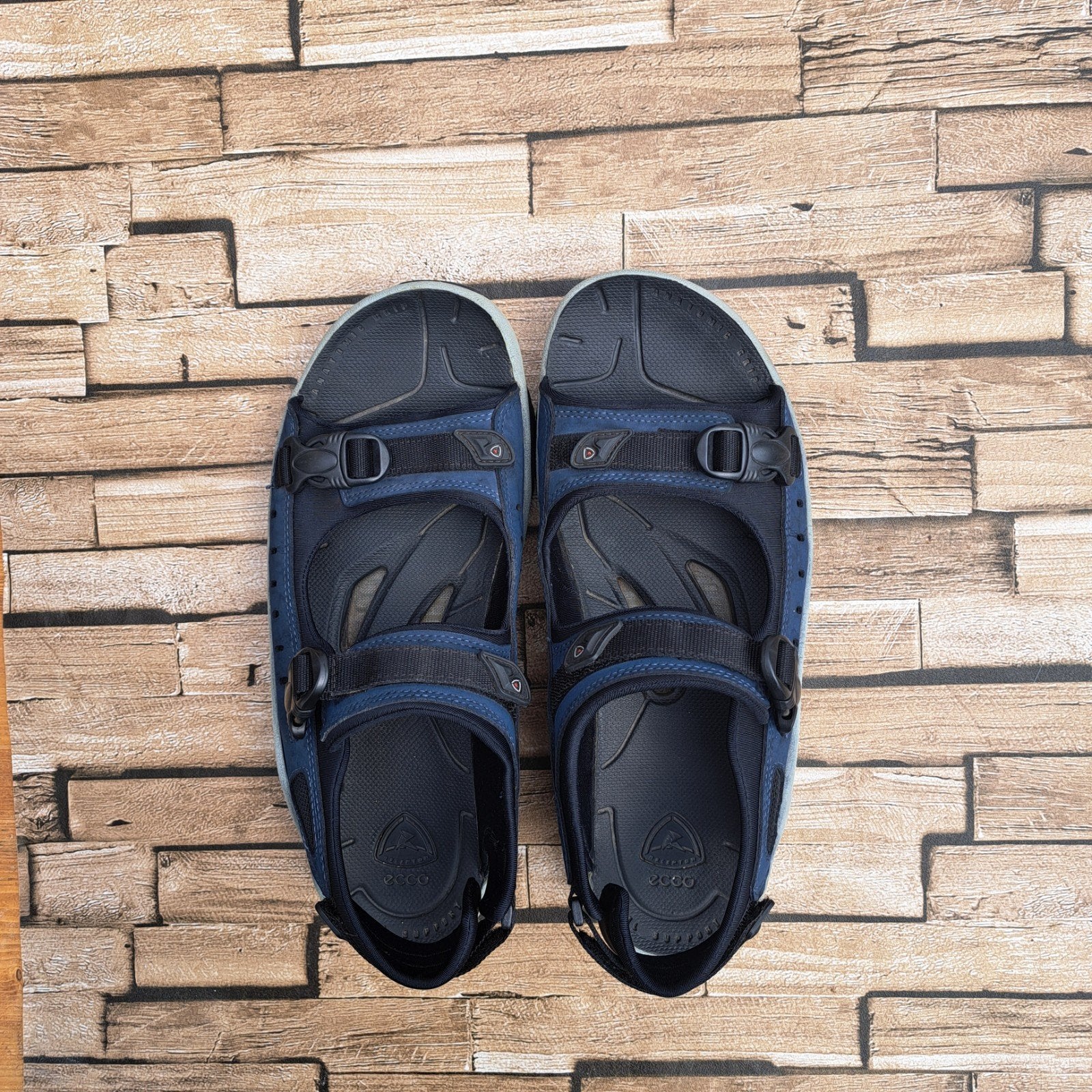 Ecco donkerblauwe sandalen, maat 43, nette staat, Sandalen, Ecco, X, Gedragen