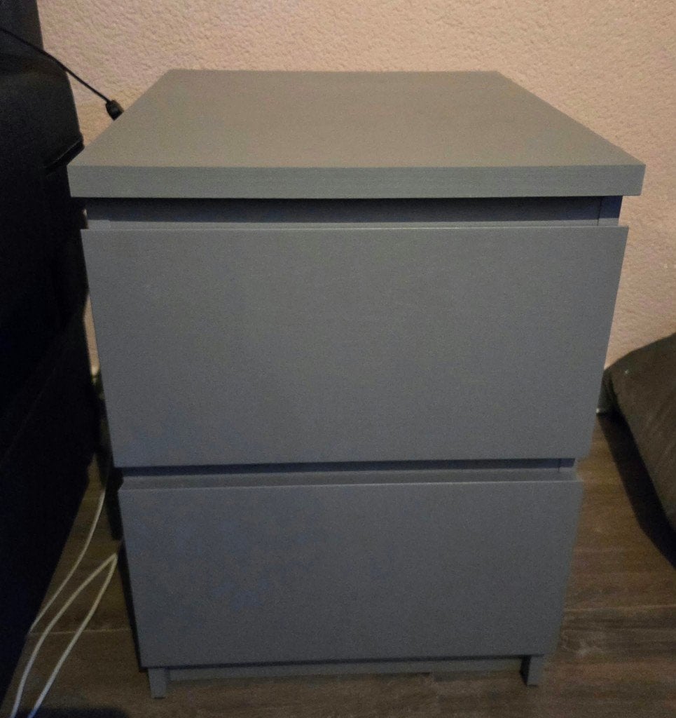 Malm ladekast grijs 2x en wit (1x), Huis en Inrichting, Ophalen, Overige materialen, Minder dan 50 cm, 1 of 2 laden