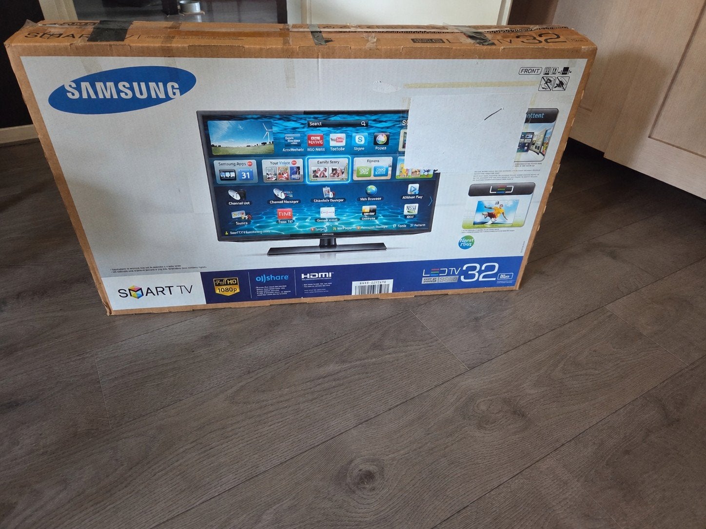 Samsung 32 inch Smart TV Full HD - met originele doos, Audio, Tv en Foto, Ophalen, 50 Hz, 80 tot 100 cm, Samsung