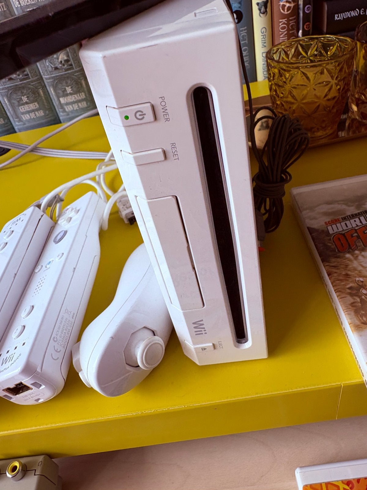 Wii inclusief spellen, Spelcomputers en Games, Spelcomputers | Nintendo Wii, Ophalen, Gebruikt, Met 2 controllers, Met games