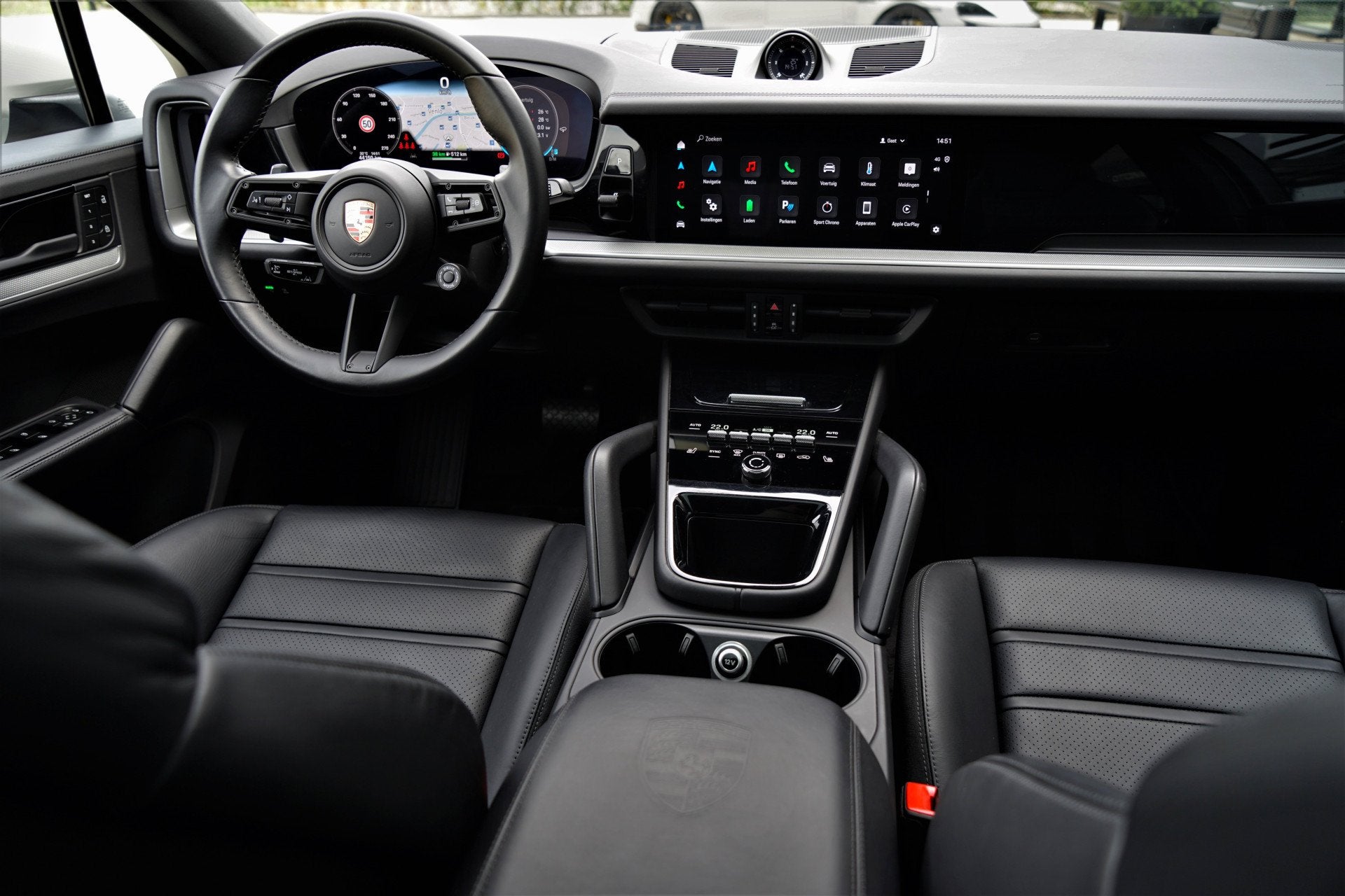 Porsche Cayenne Coupé 3.0 E-Hybrid SportDesign Krijt TV-sch, Auto's, Automaat, Gebruikt, Zwart, 2995 cc