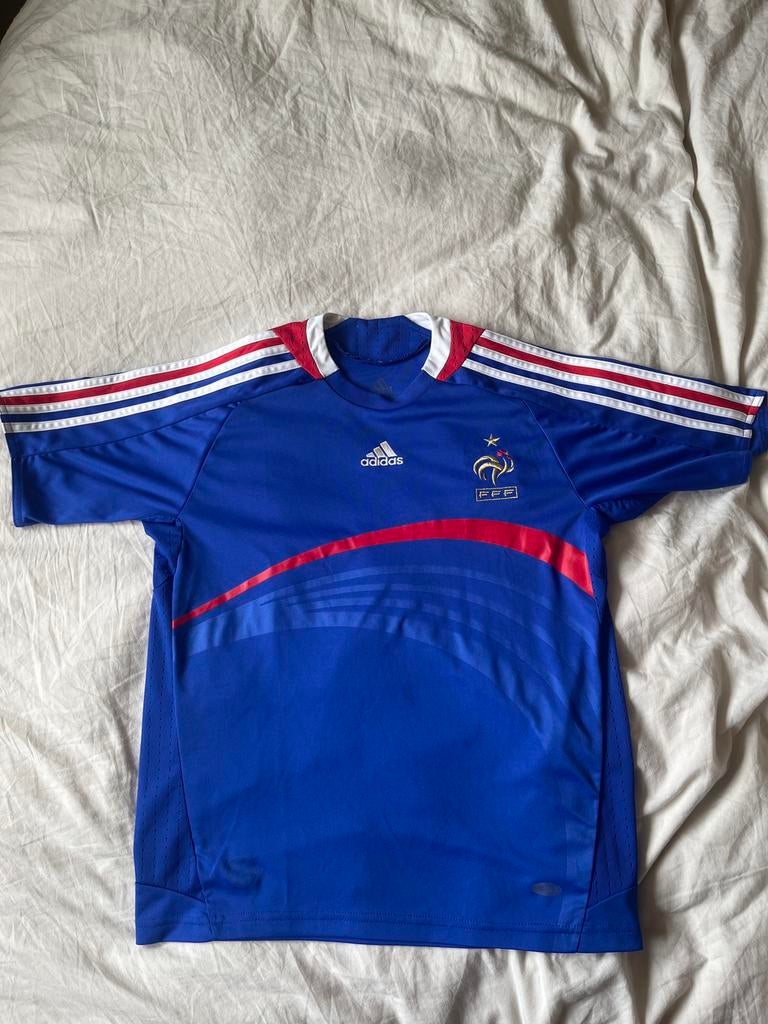 Frankrijk voetbalshirt adidas kids 152 blauw retro, Maat XS of kleiner, Verzenden, Zo goed als nieuw, Shirt