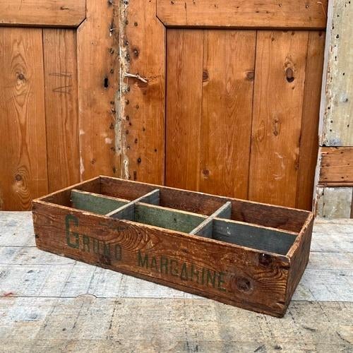 Kistje Gruno Margarine Groningen origineel hout met tekst, Minder dan 50 cm, Gebruikt, Minder dan 50 cm, Ophalen of Verzenden