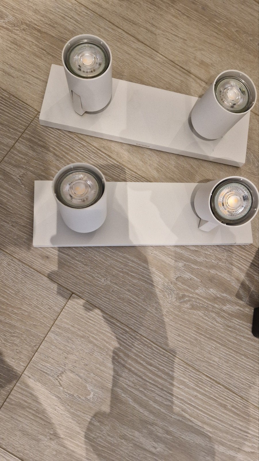 Philips Opbouwspots - Set van 2 Wit, Ophalen, Geschikt voor wandmontage, Gebruikt, GU10