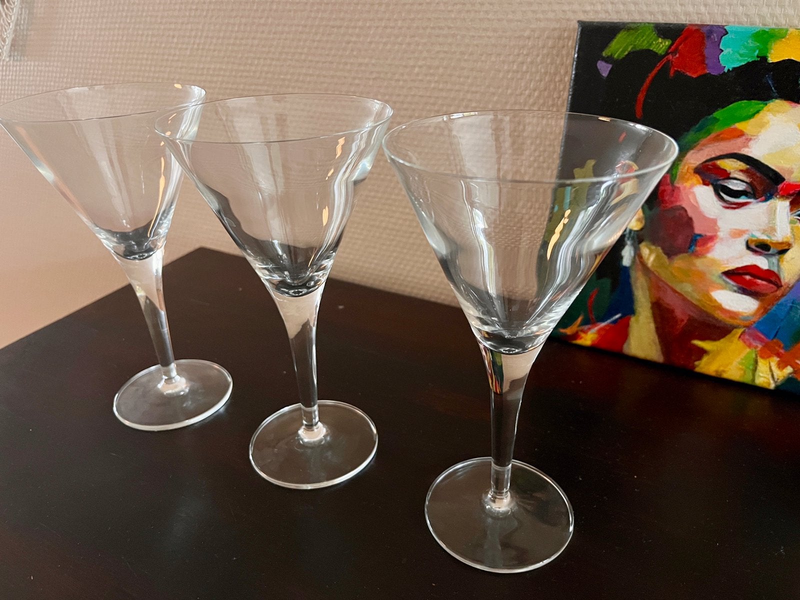 Martini Cocktailglazen (Bijenkorf) 3 stuks voor € 3,00, Verzamelen, Glas en Borrelglaasjes, Ophalen, Zo goed als nieuw, Overige typen