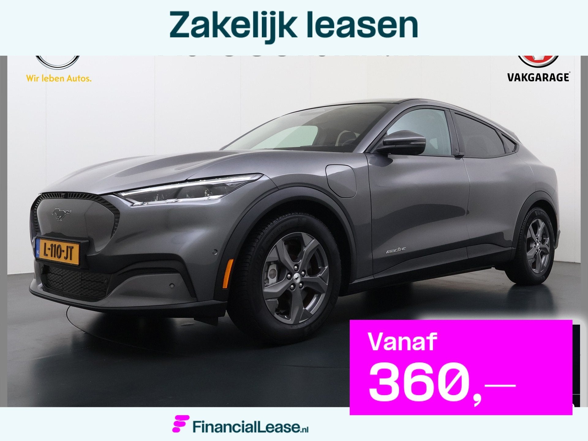 Ford Mustang Mach-E DRWD 75kWh Pano-ak 360Camera Adap.Crui, Automaat, Dealer onderhouden, Achterwielaandrijving, Gebruikt