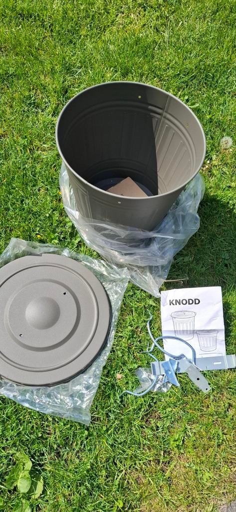 Afvalemmer Ikea KNODD ,grijs-nieuw, Ophalen