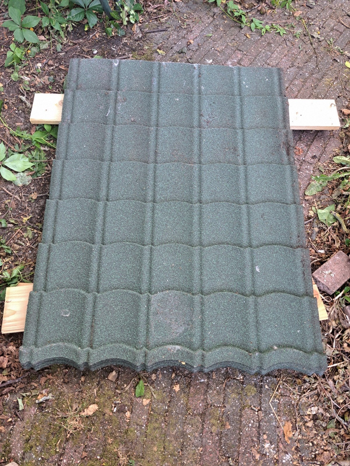 Groene Aquaplan dakpanplaten - Niet gebruikt, Doe-het-zelf en Verbouw, Dakpannen en Dakbedekking, Overige kleuren, 5 tot 10 m²