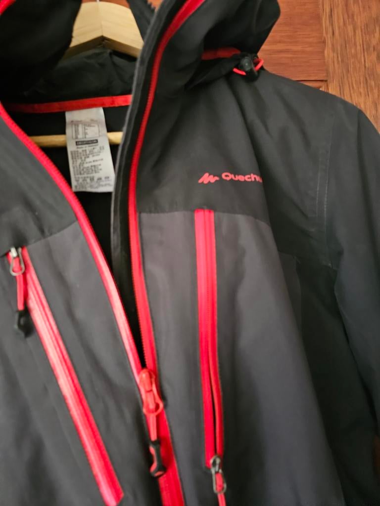 Quechua unisex jas zwart rood vierseizoenen medium, Maat 38/40 (M), Zwart, Quachua, Ophalen of Verzenden