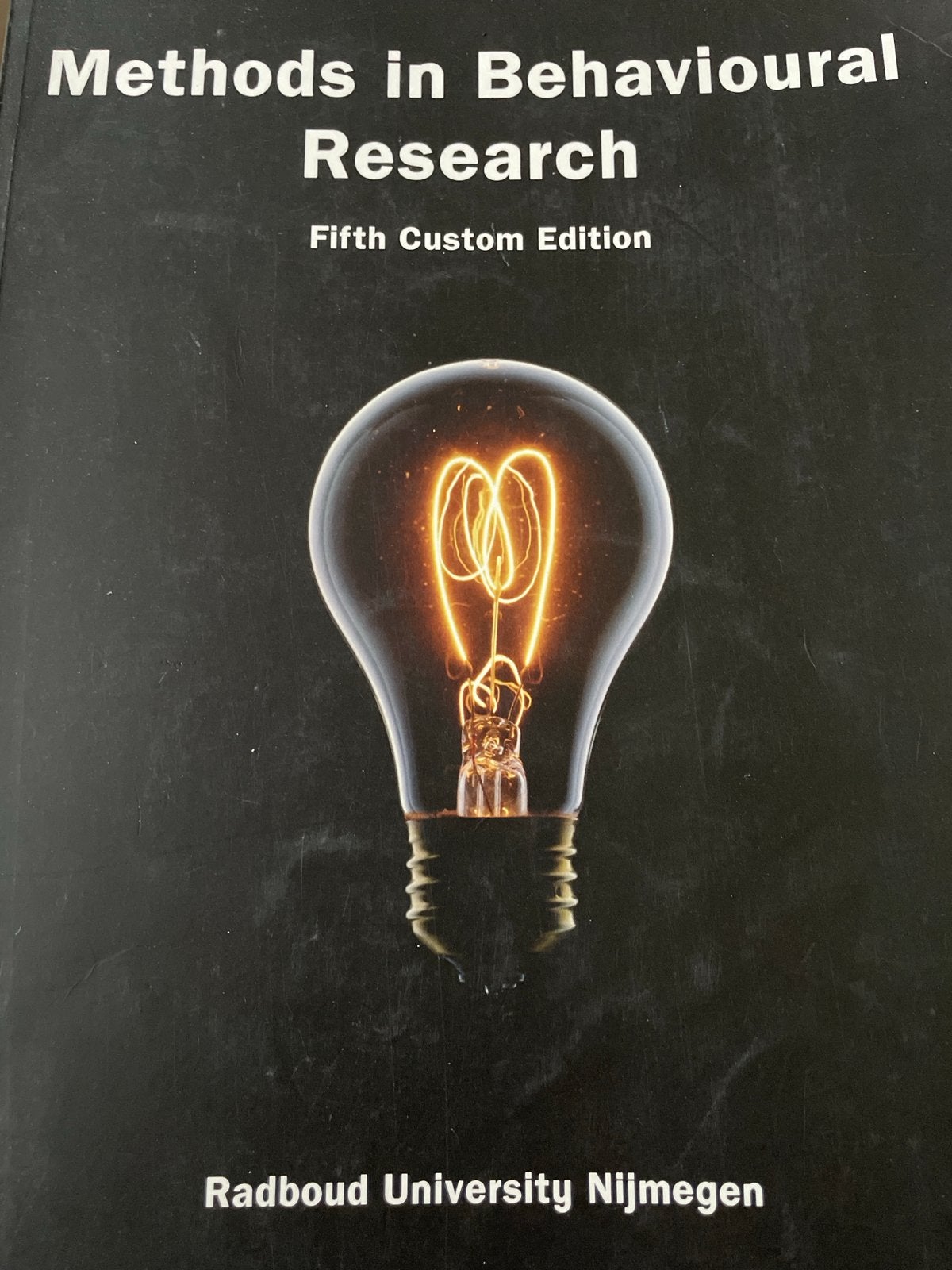 Psychologie, Methods in Behavioural Research - Radboud Unie, Ophalen of Verzenden, Gamma, Zo goed als nieuw, WO