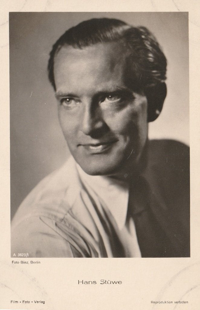 Oude Kaart Hans Stüwe, Verzenden, 1940 tot 1960, Ongelopen, Sterren en Beroemdheden