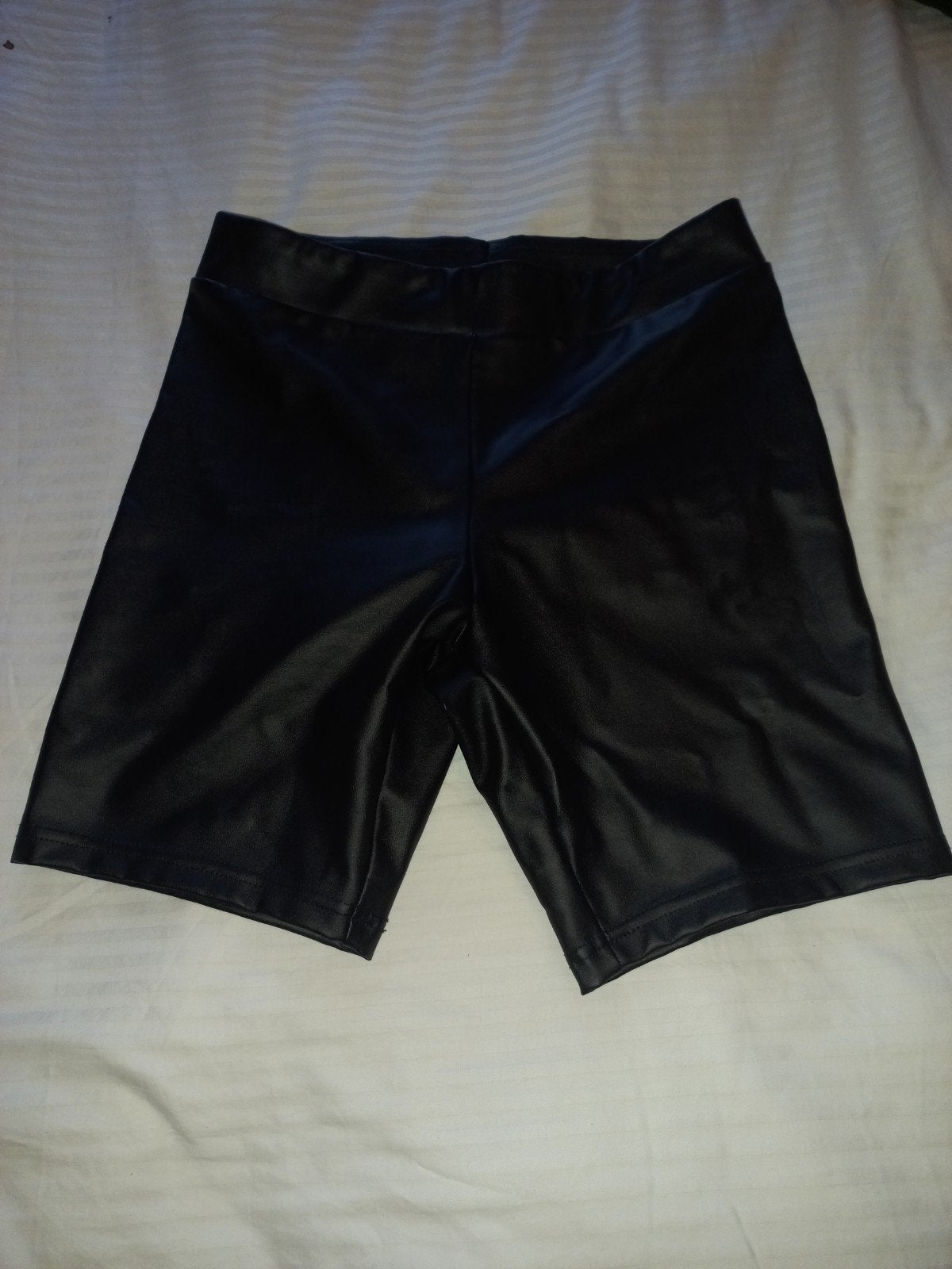 Kendall & Kylie Zwarte Faux Leren Biker Shorts Maat M, Kendall & Kylie, Verzenden, Zwart, Kort