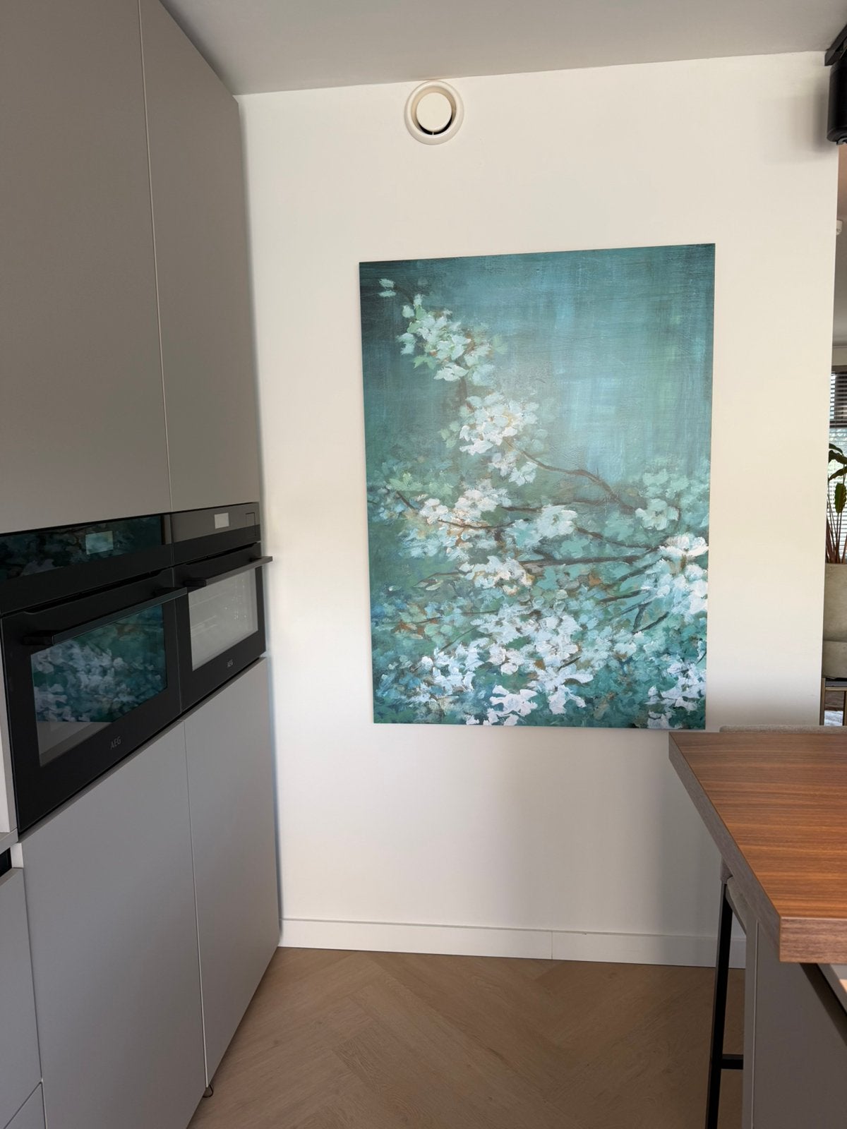 Schilderij 136x98cm - wanddecoratie - decopaneel - japandi, Ophalen, Bloemen