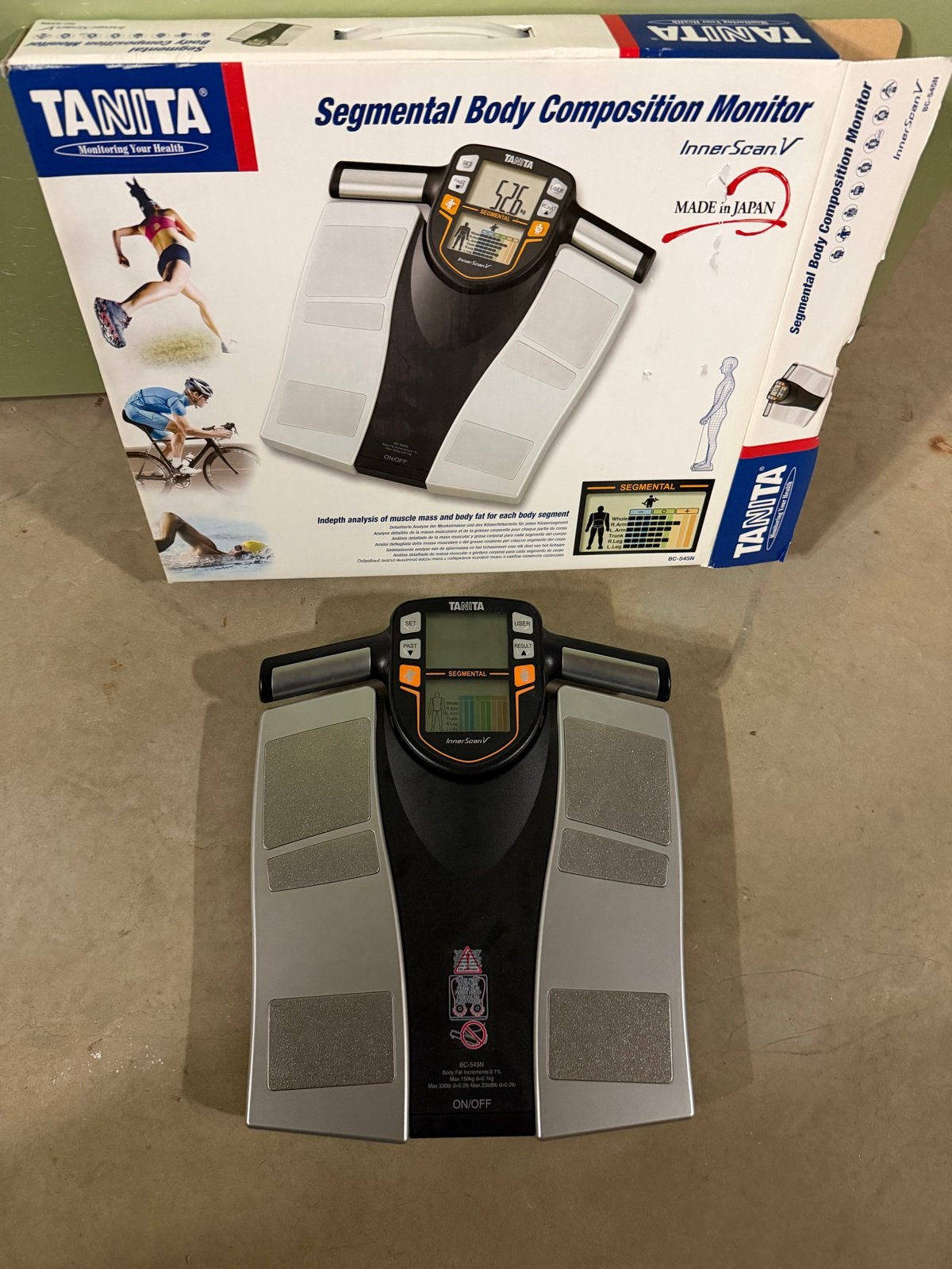 Tanita Segmental Body Composition Monitor Innerscan V, Witgoed en Apparatuur, Ophalen, 100 kg of meer, Personenweegschaal, Fijner dan 1 gram