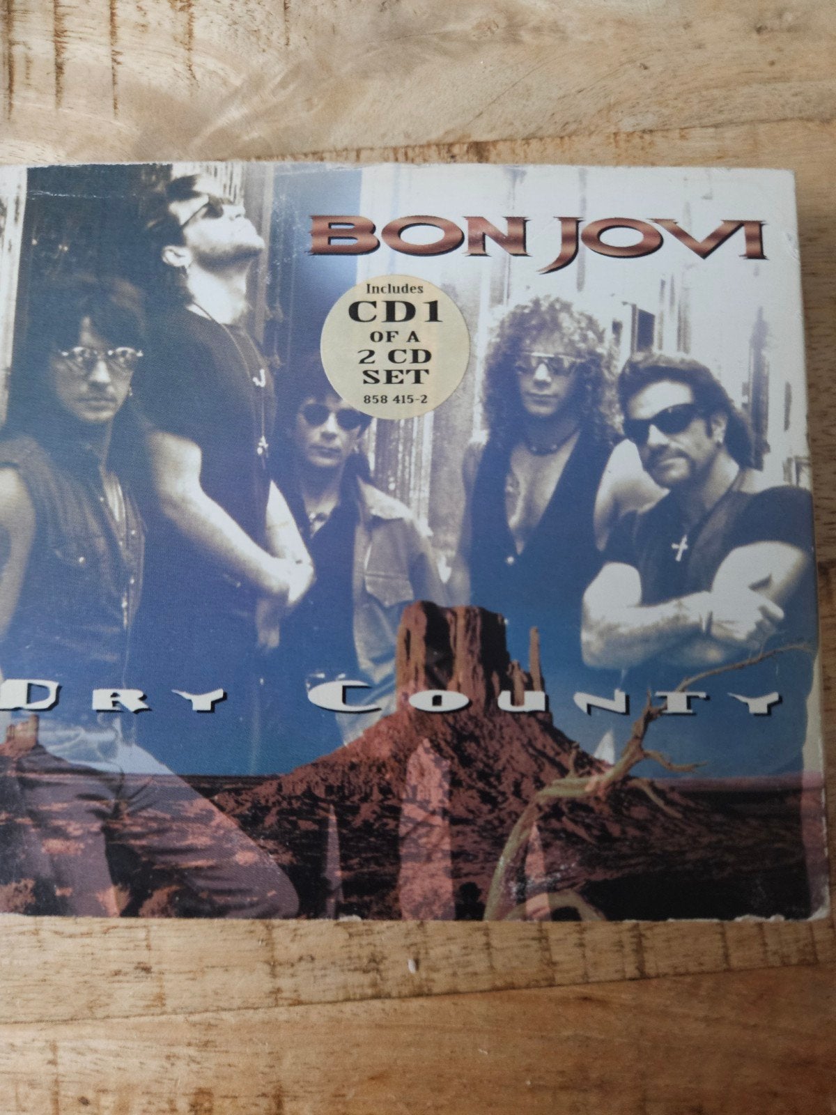 Bon Jovi - Dry County CD Single (1994) - Zeldzaam!, Ophalen of Verzenden, Gebruikt, Rock en Metal, Inclusief doosje