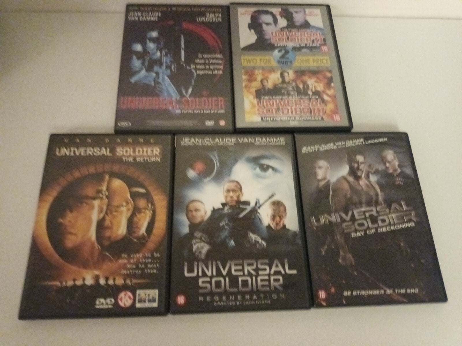 Dvd pakket complete reeks Universal Soldier, Vanaf 16 jaar, Verzenden, Zo goed als nieuw