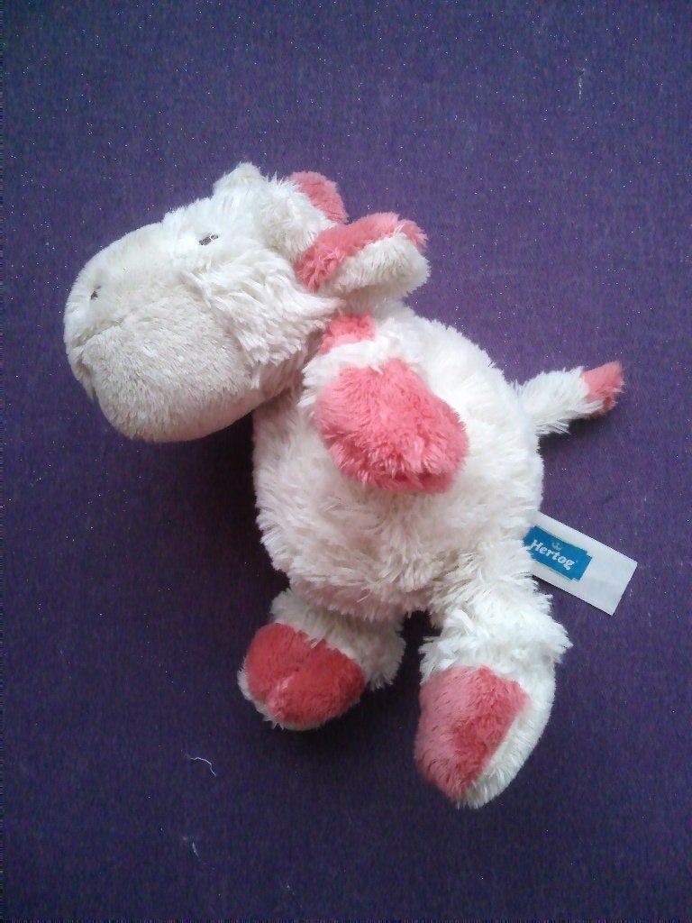 HAPPY HORSE HERTOG Knuffel KOE. WIT-ROZE **Nieuw**, Happy Horse, Nieuw, Ophalen of Verzenden, Met label