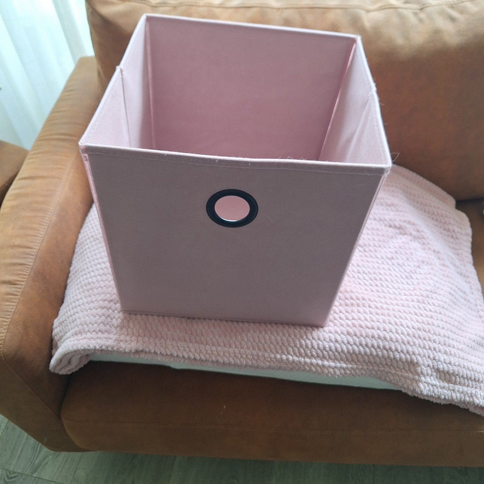 Roze stoffen opbergbox Leen Bakker, Huis en Inrichting, Ophalen, Zo goed als nieuw, Roze, Textiel