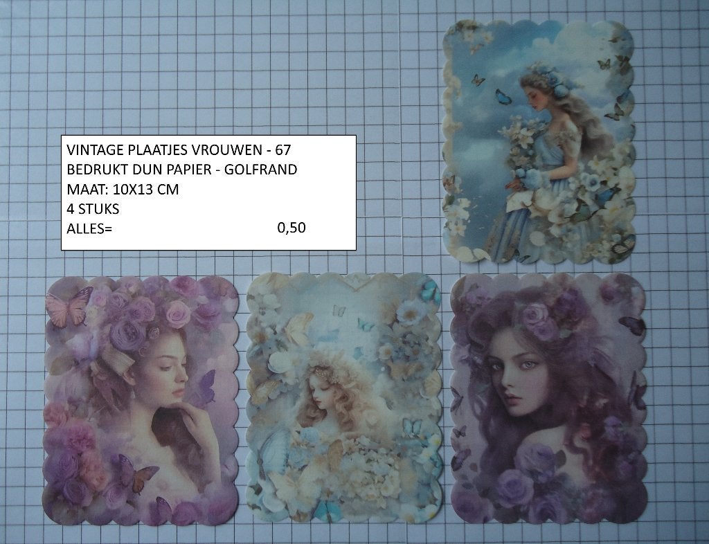 ⚠️nu 0,25 : vintage plaatjes vrouwen 37 ( alleen verzenden, Hobby en Vrije tijd, Scrapbooking, Ophalen, Nieuw, Papier of Karton