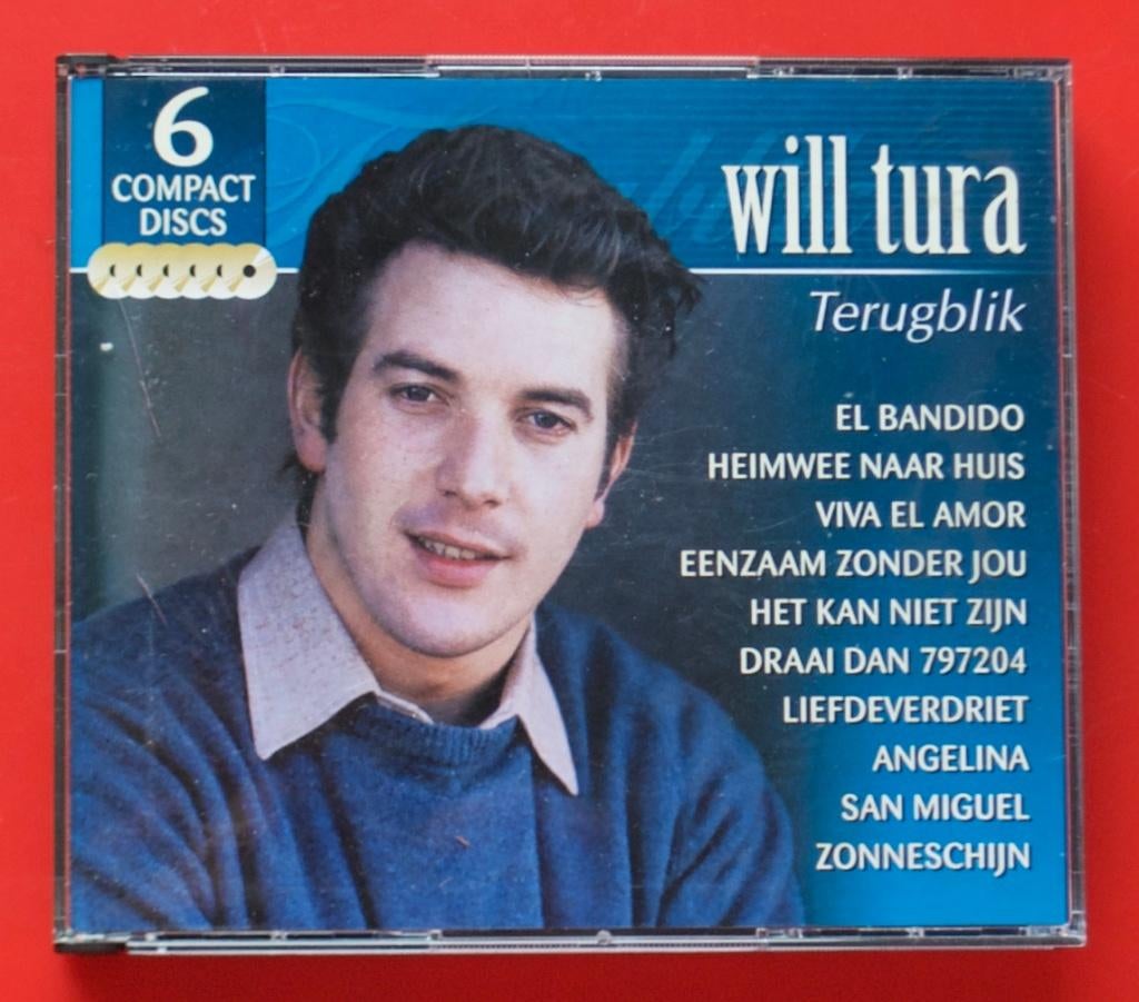 6cd-box Will Tura Terugblik uit 2001 zeldzaam El bandido, Ophalen of Verzenden, Gebruikt, Pop