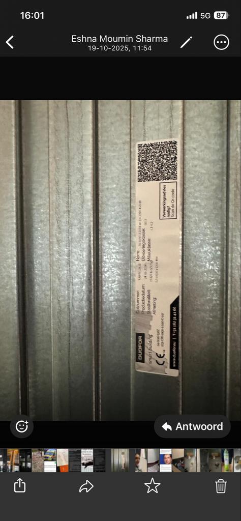 Zwaluwplaat NIEUW Duofor (0,5 x 630 x 2200 mm)(€30 p/stk), Ophalen, Nieuw, Overige materialen, Minder dan 20 mm