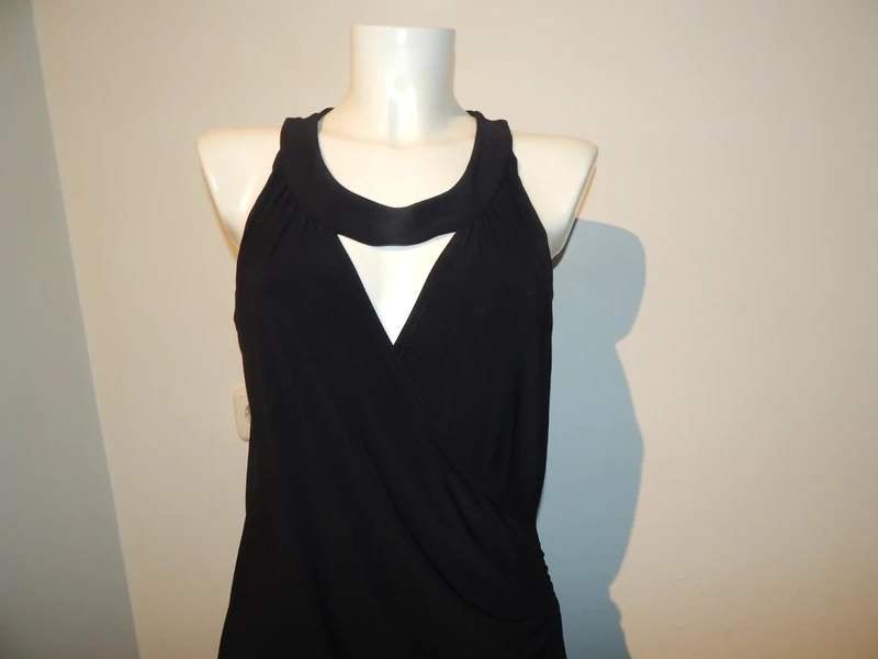 Joseph Ribkoff zwarte stretch jurk apart onderkant schuinD42, Kleding | Dames, Jurken, Verzenden, Zwart, Maat 42/44 (L), Joseph Ribkoff