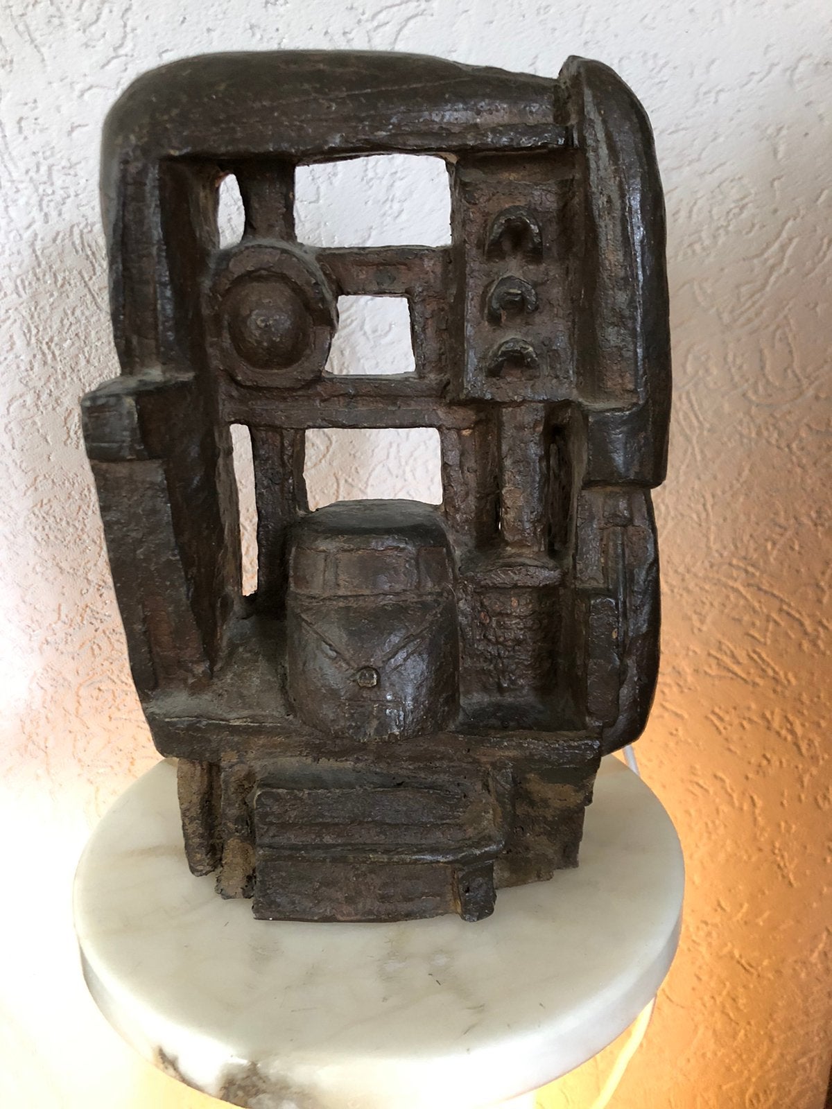 Bronzen sculptuur Spoorslag 70 van Eric Claus, Verzenden, Zo goed als nieuw, Trein, Overige typen