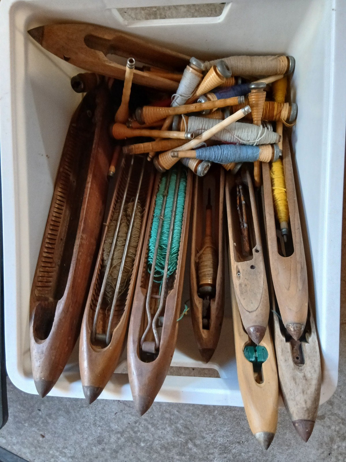 Diverse spoelen en schietspoelen voor weefgetouw, Ophalen of Verzenden