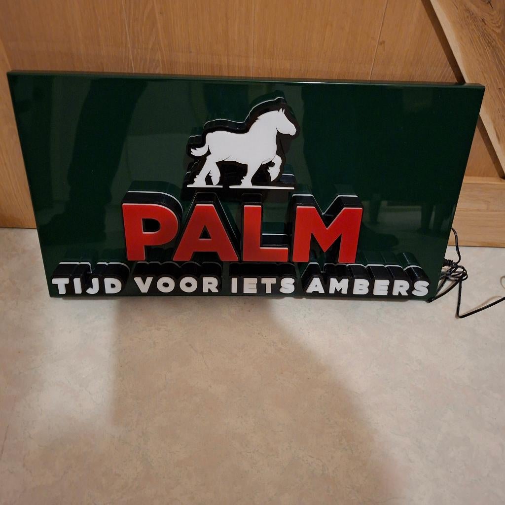 Palm bier Amber lichtreclame, Ophalen of Verzenden, Nieuw, Lichtbak of (neon) lamp