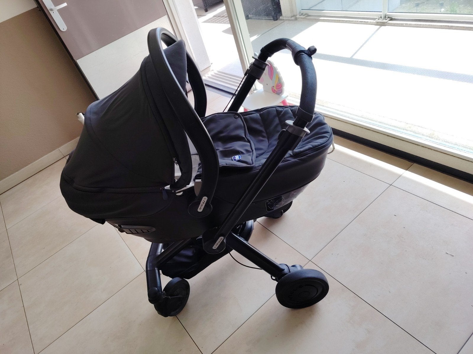 Chicco I-Move reiswieg/autowieg met onderstel, Overige merken, Gebruikt, Met autostoeltje, Ophalen of Verzenden