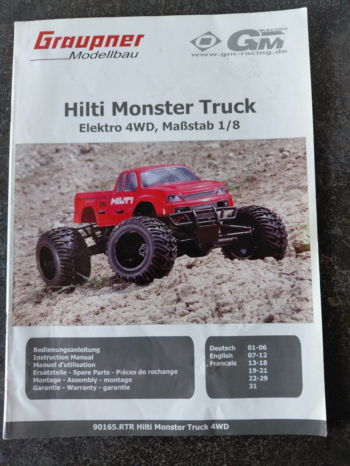 Graupner - Hilti Monster Truck, Elektro, Gebruikt, Auto offroad, Ophalen of Verzenden